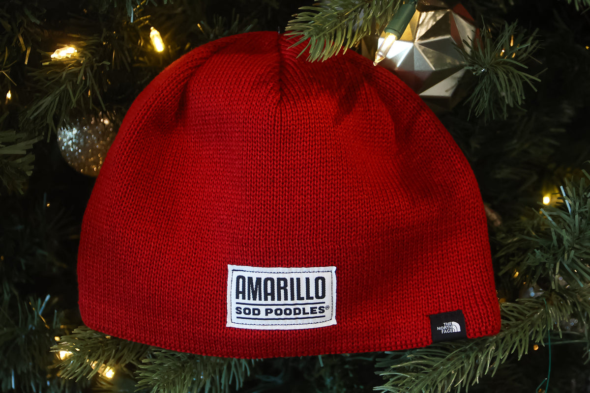 Amarillo Sod Poodles Red Patch North Face Beanie – Minor League