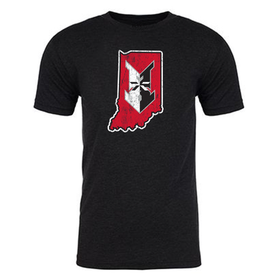 Indianapolis Indians Adult Black State Tee