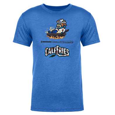 Amarillo Sod Poodles Calf Fries 108 Royal Skillet Stack Tee