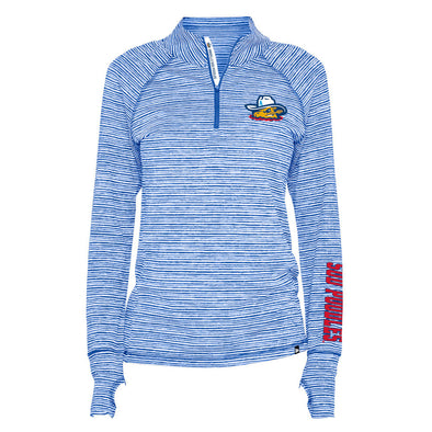 Amarillo Sod Poodles New Era Women's Blue Stipe Game 1/4Zip
