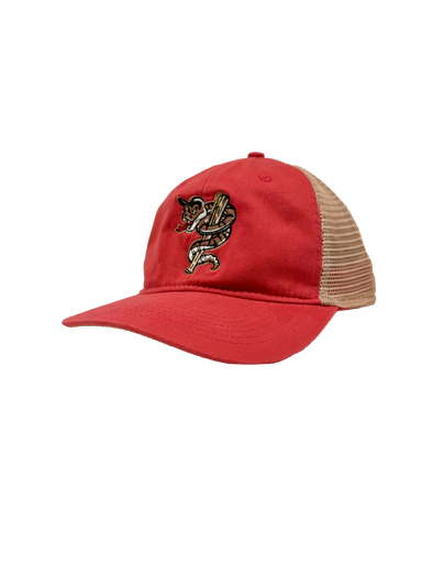 Fauxback Nantucket Red/Tea Stain Adjustable Mesh Hat