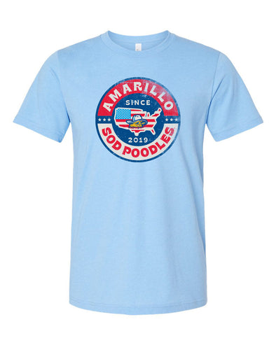 Amarillo Sod Poodles  Blue All American Tee
