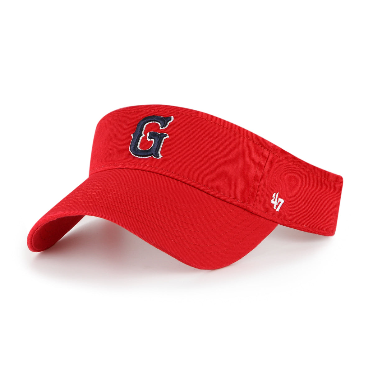 Greenville Drive 47 Brand Red Visor with G Logo – Minor League