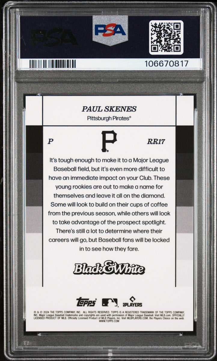 Paul Skenes 2024 Topps Black And White Rookie Resolution #RR17 PSA