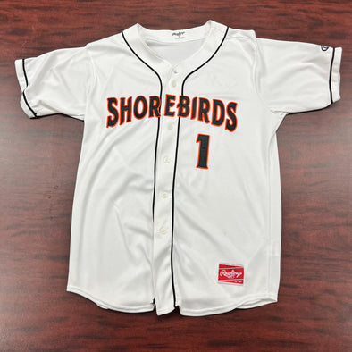 Delmarva Shorebirds 2022 Rawlings Authentic Home White Jersey - Team Issued