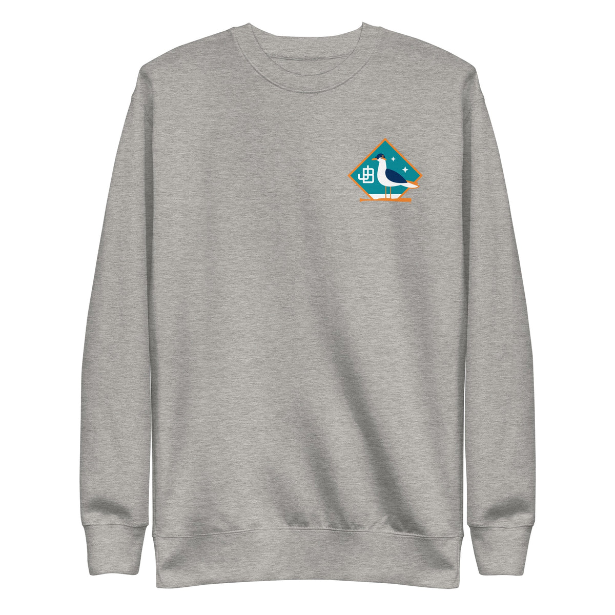 Grey Marl Brooklyn Logo Sweatshirt | WHISTLES | Whistles US |