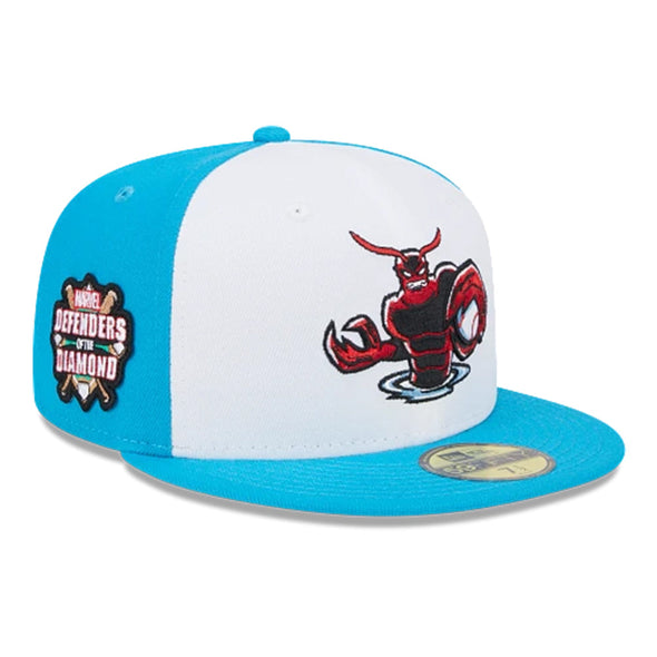 Hickory Crawdads 2024 New Era Marvel's Defenders of the Diamond 59Fifty Fitted Cap