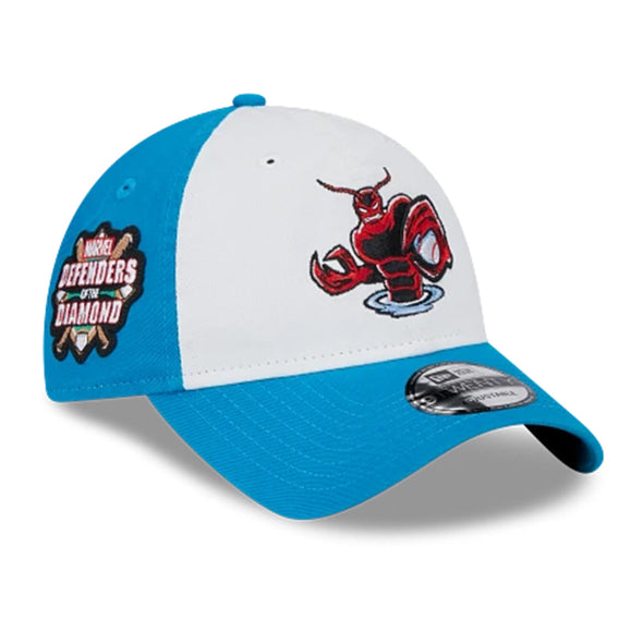 Hickory Crawdads 2024 New Era Marvel's Defenders of the Diamond 9Twenty Adjustable Cap