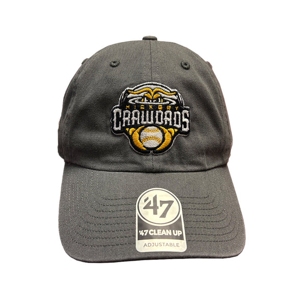 Hickory Crawdads '47 Charcoal App State Cleanup Adjustable Hat