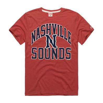 Nashville Sounds Homage Red Block Arch Tee