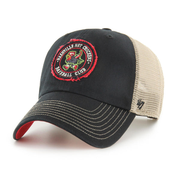 Nashville Sounds '47 Brand Black Hot Chickens Garland Trucker Clean Up Hat