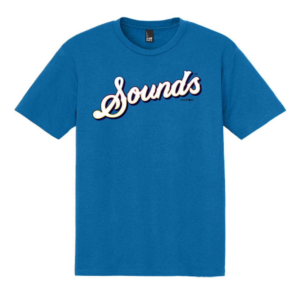 Nashville Sounds Bright Blue Connect Script Tee – Minor League