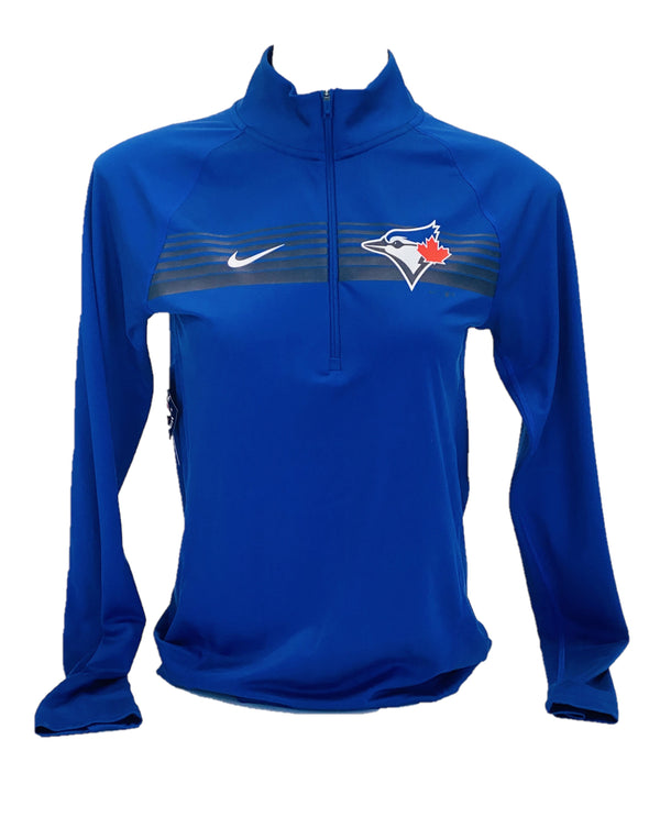 Toronto Blue Jays Women's Nike Seam to Seam Element 1/2 Zip Pullover