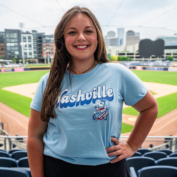 Nashville Sounds '47 Brand Women's Gulf Blue Mystic Frankie Tee