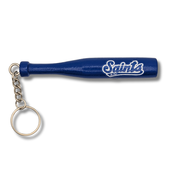 Saints Bat and Ball Keychains