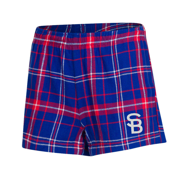 South Bend Cubs Women's Flannel Pajama Shorts
