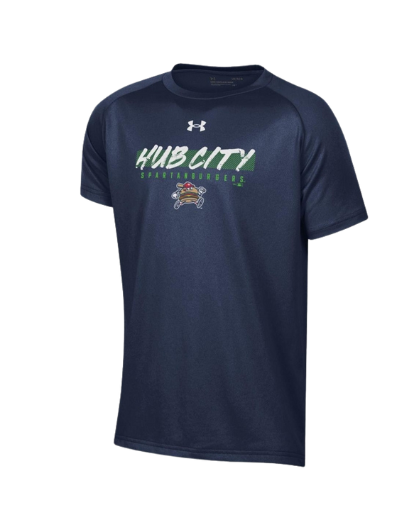 Youth UA Navy Loose Dry Fit Tee