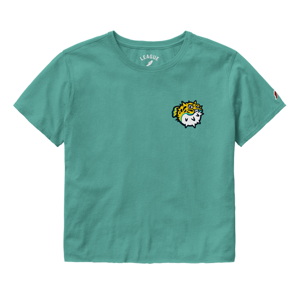 Jersey Shore BlueClaws TNC Locals Crop Tee Washed Jade