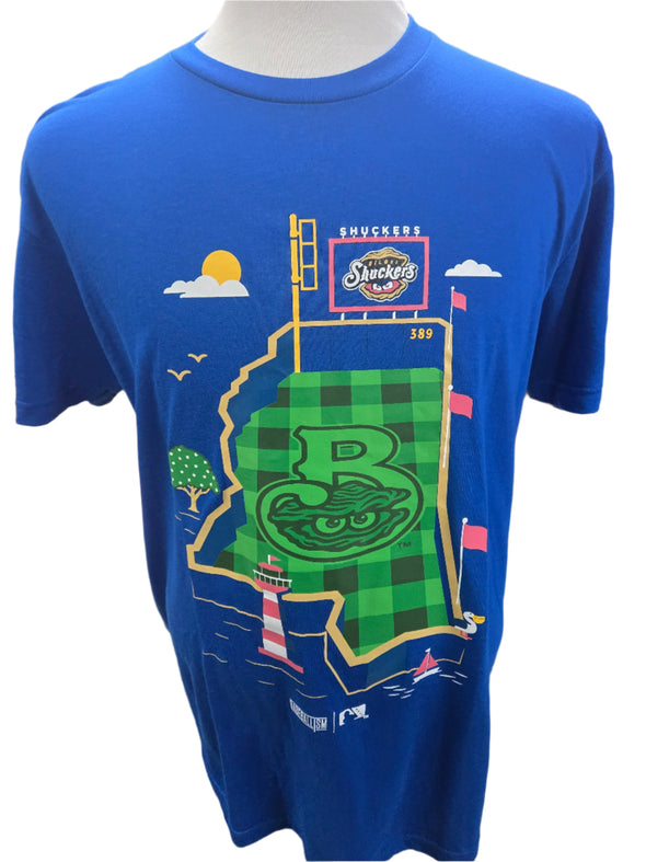 Baseballism Biloxi Shuckers Stadium Tee