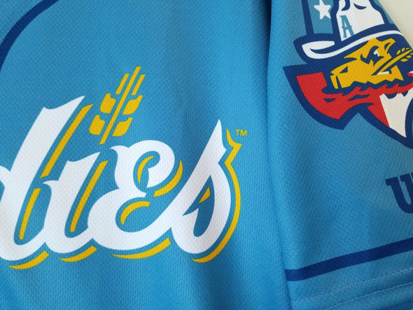 Amarillo Sod Poodles ADULT Sky Blue Sublimated Replica Alternative Home Jersey