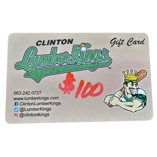 Clinton LumberKings $100 Gift Card