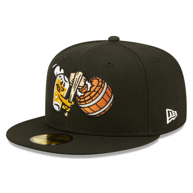 Beer City Bung Hammers New Era Barrel Logo Black Fitted 59FIFTY Cap