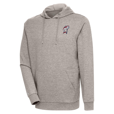 Tacoma Rainiers Antigua Oatmeal Action Slammin' Sam Pullover Hood