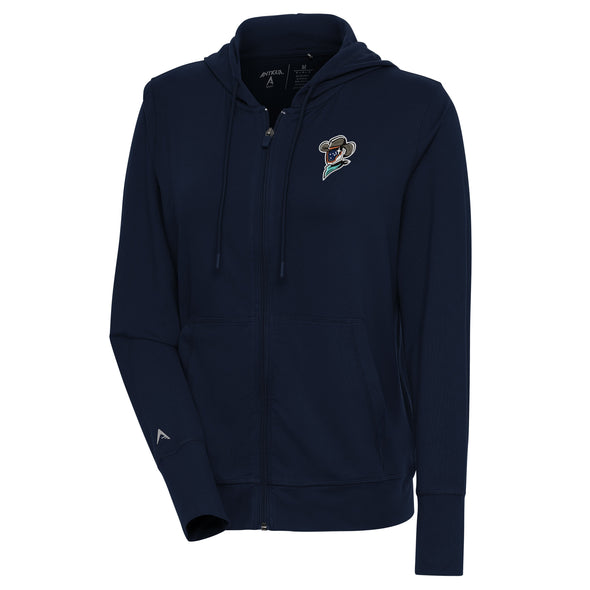 Sugar Land Space Cowboys Antigua Women's Fleece Full Zip Moving - FINAL SALE