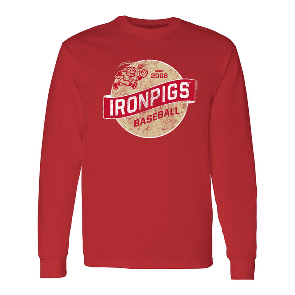 Lehigh Valley IronPigs Mens Long Sleeve Retro Tee