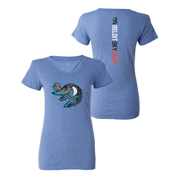 Beloit Sky Carp Ladies Royal Razorback T-Shirt