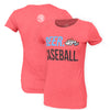 Women's Red Beer Baseball T-shirt