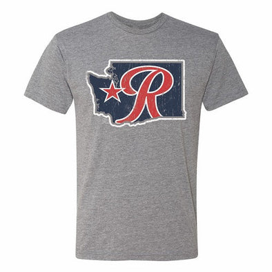 Tacoma Rainiers 108 Stitches Gray State Tee