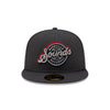 Nashville Sounds New Era 5950 Dark Graphite Lockup Logo Hat