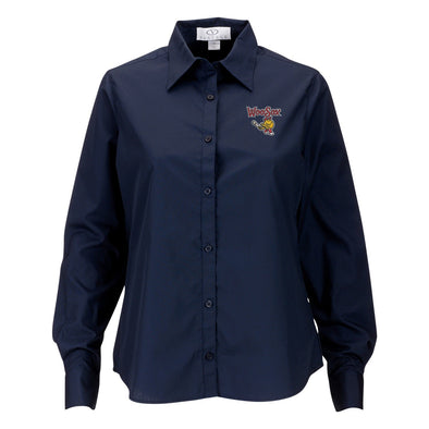 Worcester Red Sox Women's Navy Primary Long Sleeve Poplin