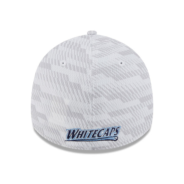 West Michigan Whitecaps New Era Graded White Dash Mark Mesh Stretch-Fit 39THIRTY Cap