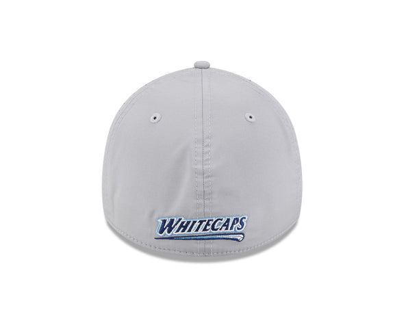 West Michigan Whitecaps New Era Mid Perf Grey Stretch-Fit 39THIRTY Cap