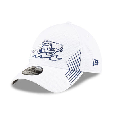 West Michigan Whitecaps New Era White Dash/Side Hash Stretch-Fit 39THIRTY Cap