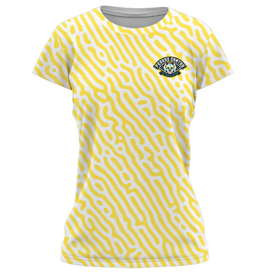 Women's Perros Santos Yellow Sub Cap Sleeve Tee