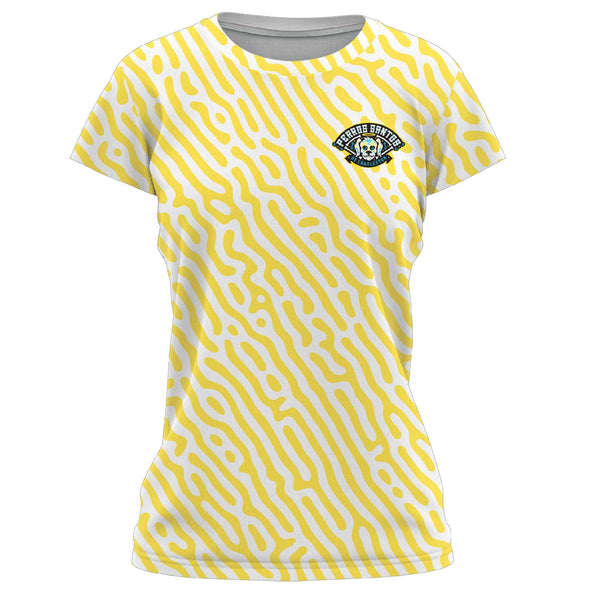 Women's Perros Santos Yellow Sub Cap Sleeve Tee