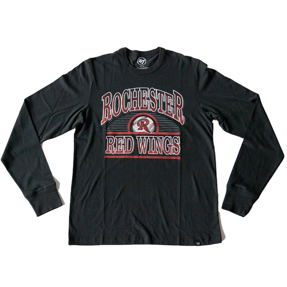 Rochester Red Wings '47 Black Retro Long Sleeve