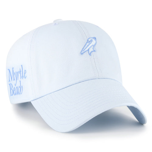 Myrtle Beach Pelicans 47 Brand Ice Blue Foundation Alternate Clean Up Adjustable Cap