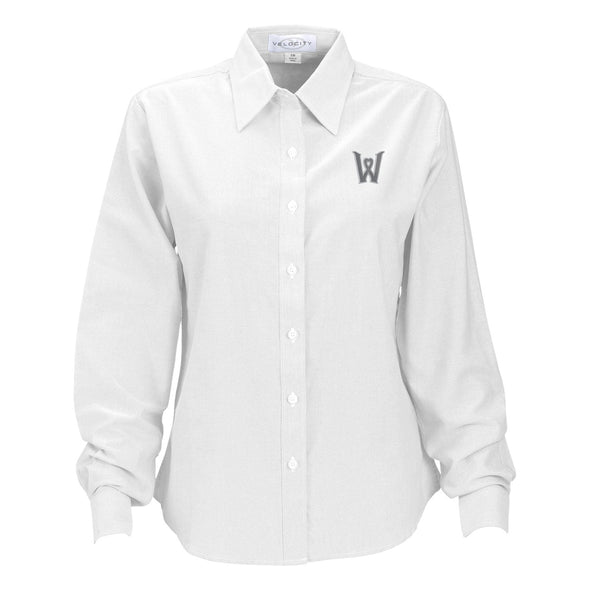 Worcester Red Sox Women's White Long Sleeve Heart W Oxford Long Sleeve