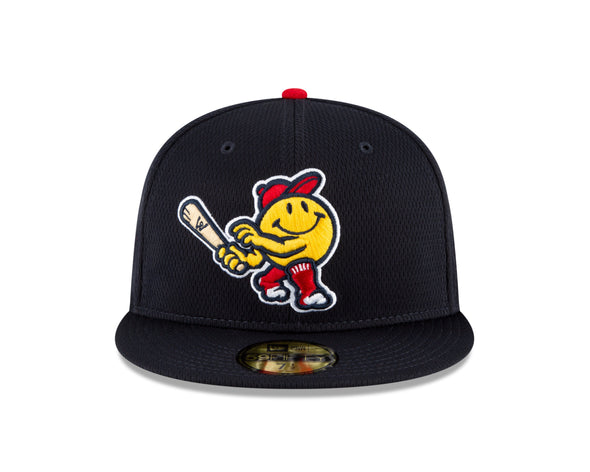 Worcester Red Sox Navy Smiley Diamond Era Batting Practice 59FIFTY Hat