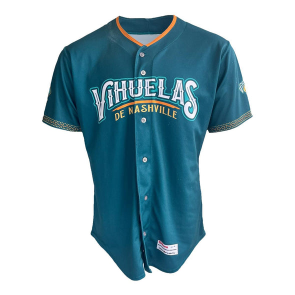 Nashville Sounds Wilson Authentic Game Used Vihuelas Green Jersey