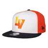 New Era LV Orange/White/Navy 9FIFTY Snapback Hat