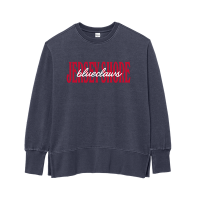 Jersey Shore BlueClaws Womens Weathered Fleece Crew