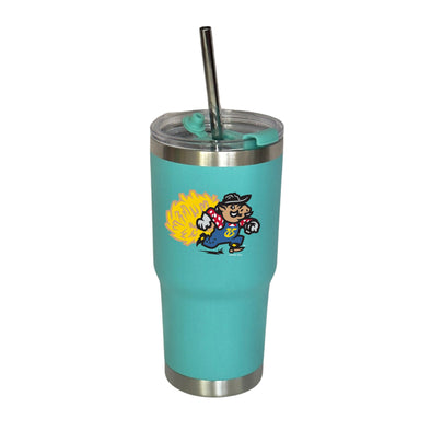 Amarillo Sod Poodles Yellow City Pigweeds 20 oz Aqua Tumbler