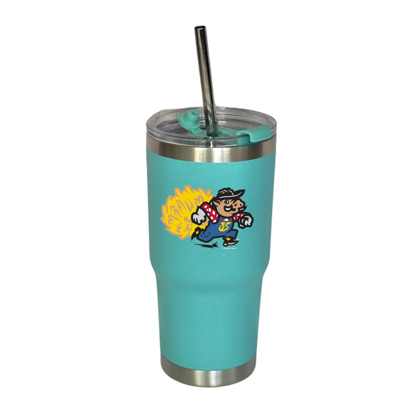 Amarillo Sod Poodles Yellow City Pigweeds 20 oz Aqua Tumbler