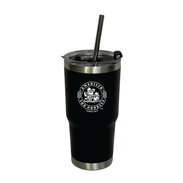Amarillo Sod Poodles 20 oz Black Crest Tumbler