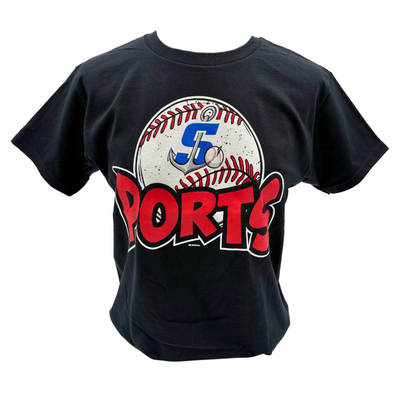 Bimm Ridder Black Youth Black Ports Baseball T-Shirt